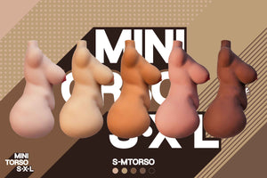 Sex Doll Torso With Flat Bottom (Dark)